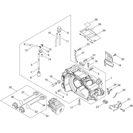 Engine Cover for ECHO CS-362TES Chainsaw