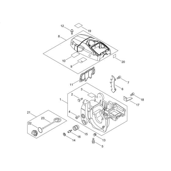 Engine Cover for ECHO CS-420EMS Chainsaw