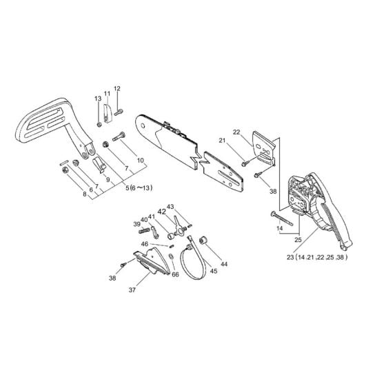 Chain Brake Assembly (S/N 36020671 and after) for ECHO CS-4400 Chainsaw