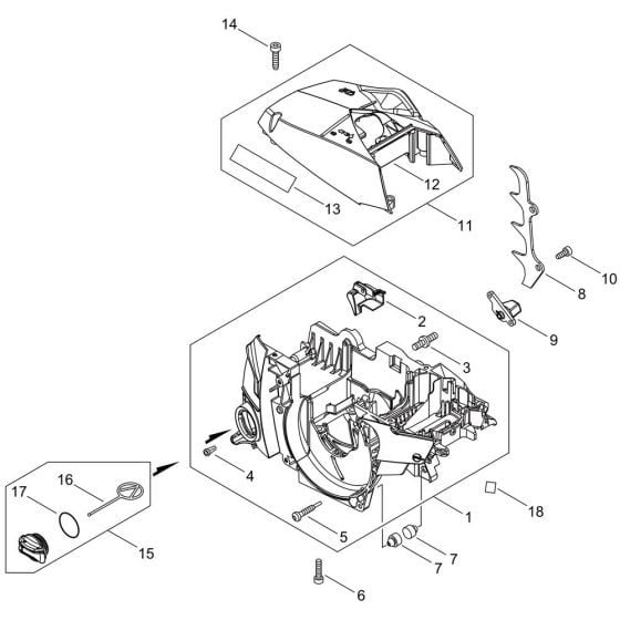 Engine Cover for ECHO CS-4510ES Chainsaw