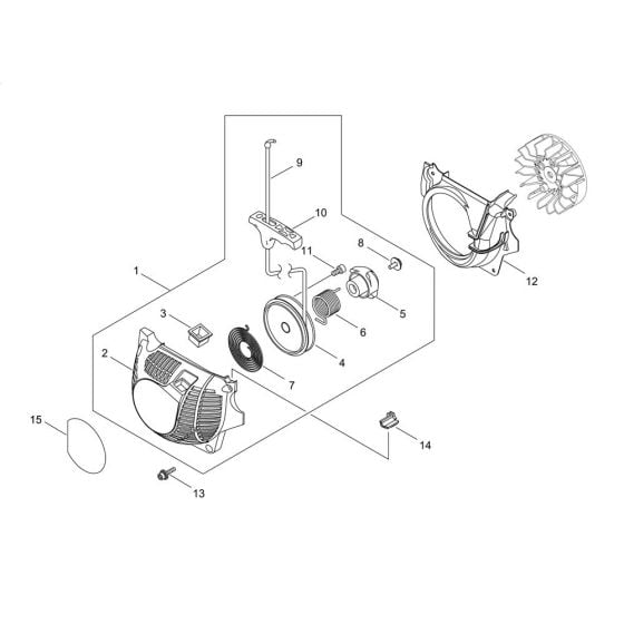 Recoil Starter for ECHO CS-490ES Chainsaw