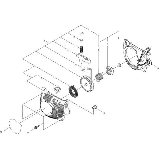 Recoil Starter for ECHO CS-500ES Chainsaw