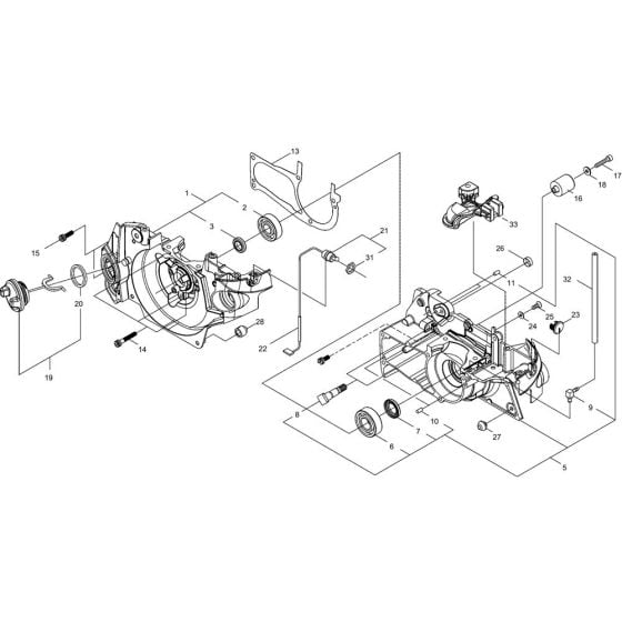 Crankcase for ECHO CS-500ES Chainsaw