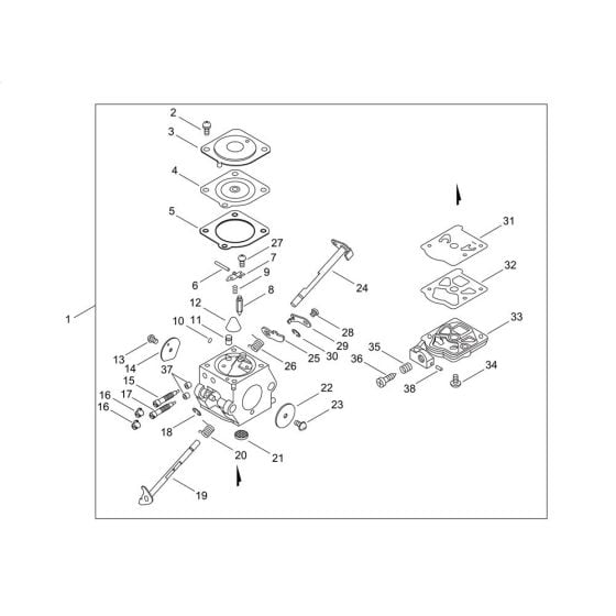 Carburettor for ECHO CS-510 Chainsaw