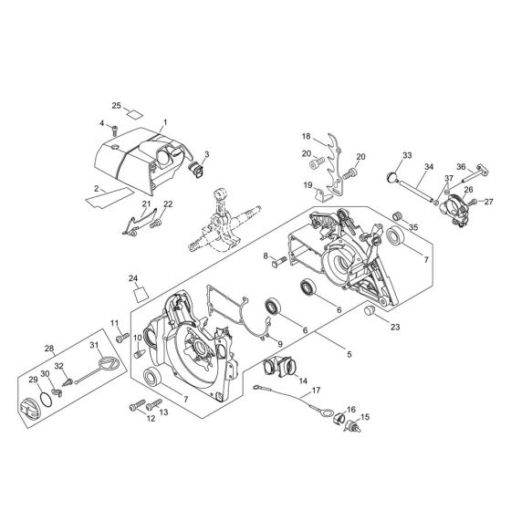 Engine Cover for ECHO CS-610 Chainsaw