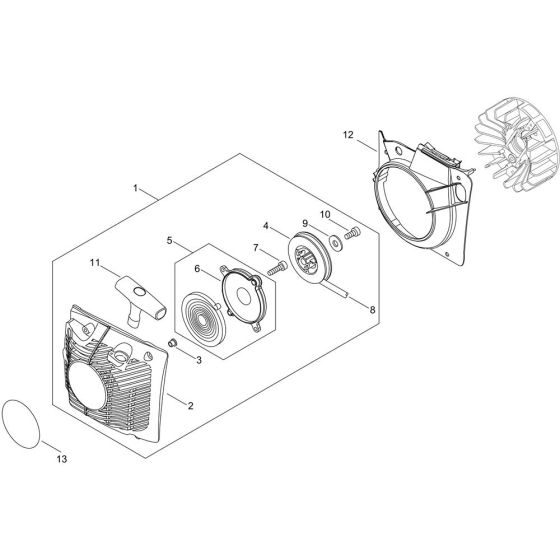 Recoil Starter for ECHO CS-621SX Chainsaw