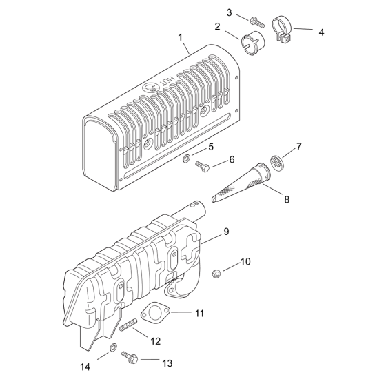 Exhaust for Kohler CS10 Engines