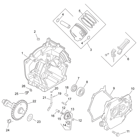 CrankCase for Kohler CS12 Engines