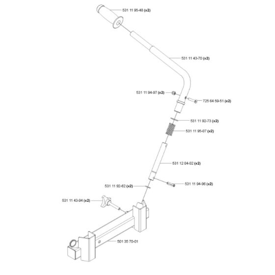 Handle Assembly for Husqvarna