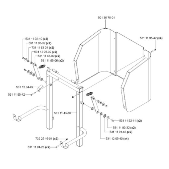 Guard Assembly for Husqvarna CS 2512