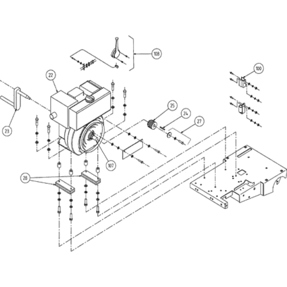 Motor Assembly for Norton Clipper CSB1D13HIA Floor Saw