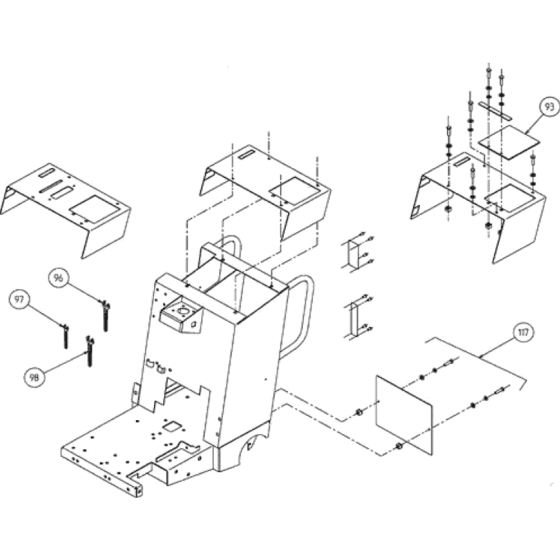 Frame Assembly for Norton Clipper CSB1D13HIA Floor Saw