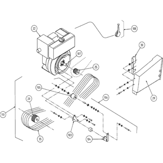 Belt Assembly for Norton Clipper CSB1D13HIA Floor Saw