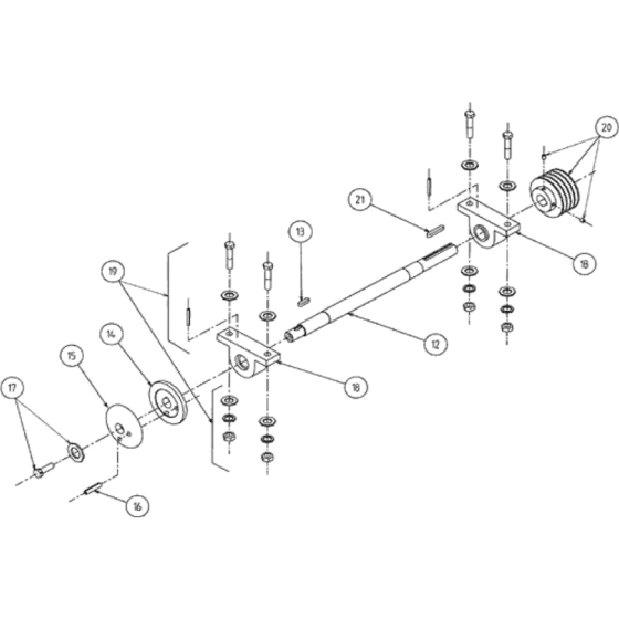 Blade Shaft Assembly for Norton Clipper CSB1D13HIW Floor Saw