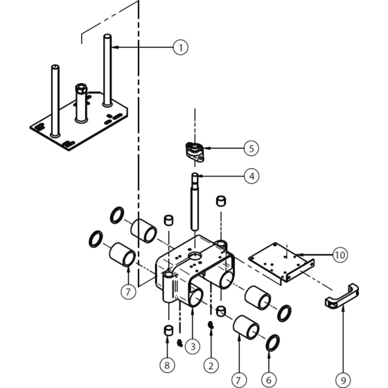 Cutting Head Assembly for Norton Clipper CST100-230V Table Saw