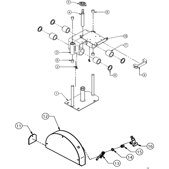 Cutting Head Assembly for Norton Clipper CST100-ALU Table Saw