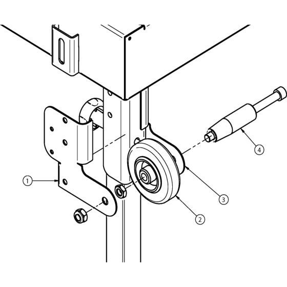 Transport Handle Assembly for Norton Clipper CST120-ALU Table Saw