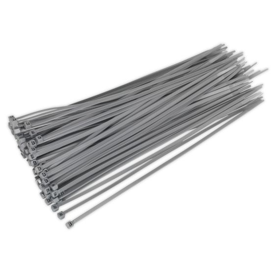 Silver Cable Ties 4.8mm x 300mm, 100 Pack