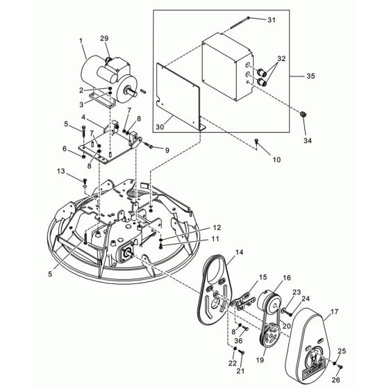Drive Assembly for Wacker CT30EDT