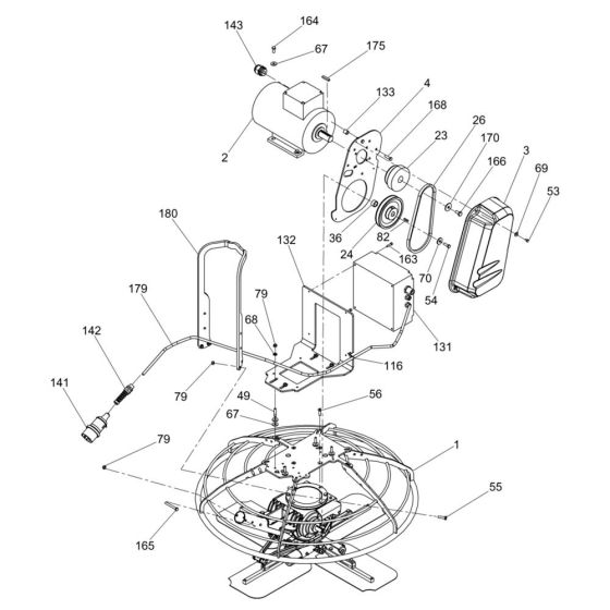 Drive Assembly for Wacker Trowel