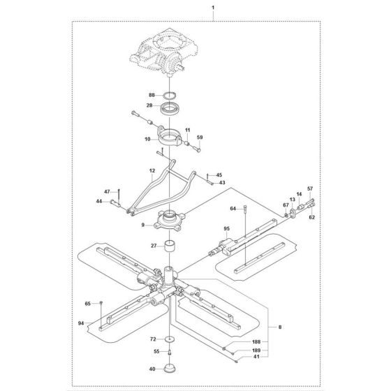 Blade Assembly for CT 48 Trowel