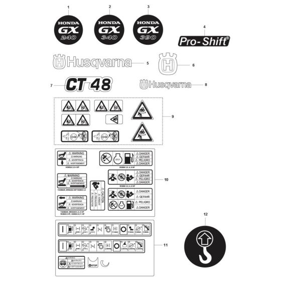 Decals for Husqvarna CT 48