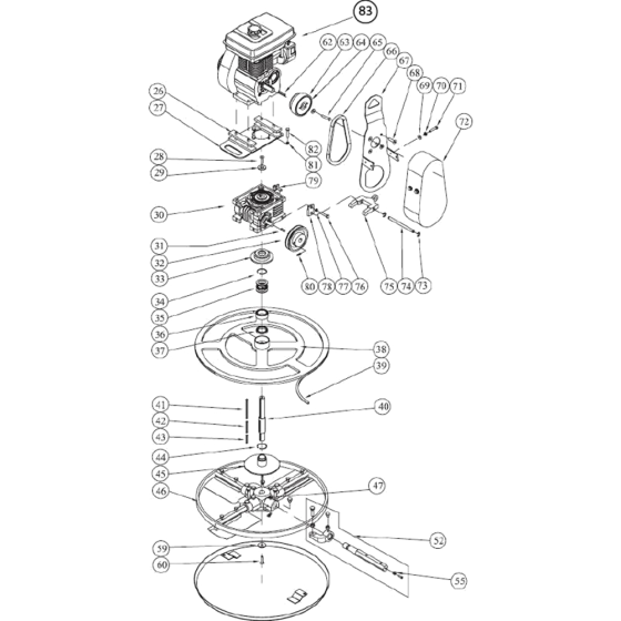 Cutting Head Assembly for Norton Clipper CT601P Power Float