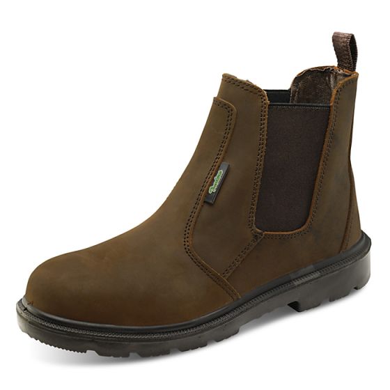 Click Dealer Boot S3 PU/Rubber 200 Joule Steel Toe Cap Brown Size 12