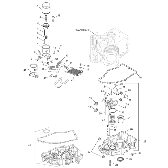 Lubrication for Kohler CV1000 Engines