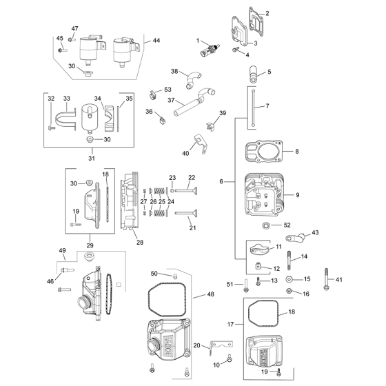 CylinderHead/Breather  for Kohler CV26 Engines