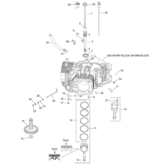 CrankCase for Kohler CV745 Engines