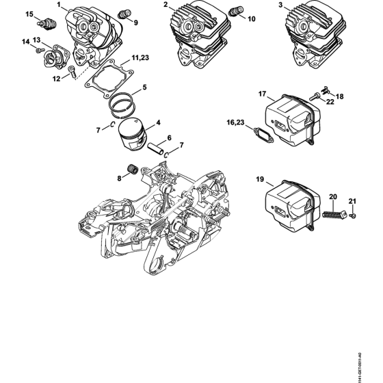 Cylinder & Muffler Assembly