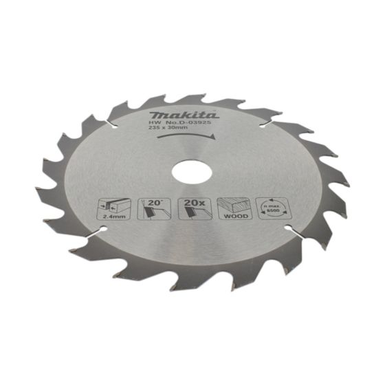 Makita TCT Circular Saw Blade 235 x 30mm, 20 Teeth - OEM No. D-03925
