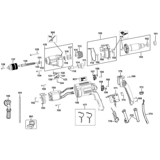 Main Assembly for DeWalt D21441