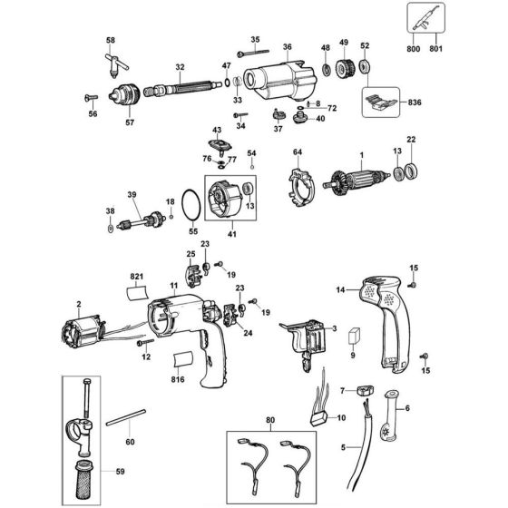 Main Assembly for DeWalt D21720