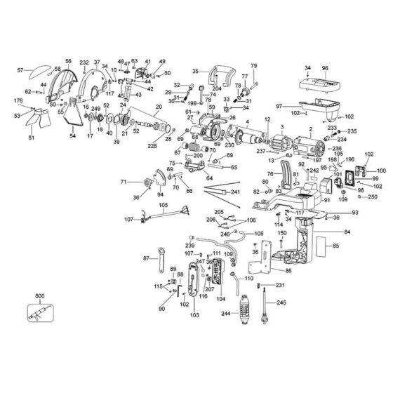 Main Assembly for DeWalt D24000