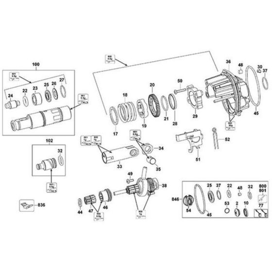 Main Assembly for DeWalt D25013K
