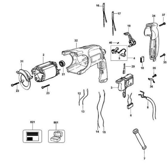 Main Assembly for DeWalt D25101K