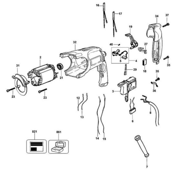 DeWalt D25102K Main Assembly