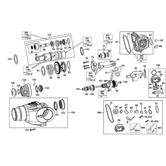 Main Assembly for DeWalt D25123K