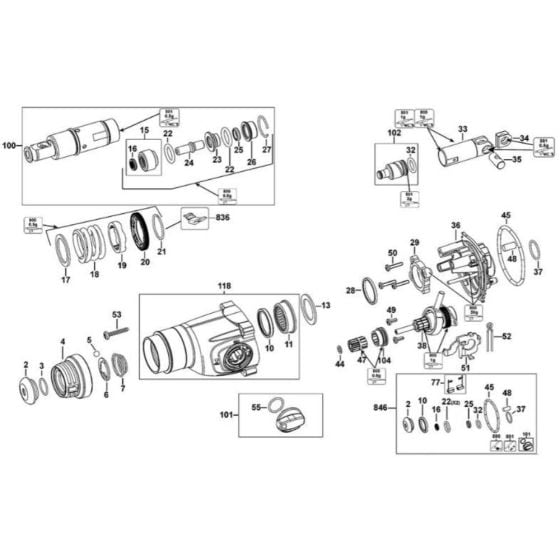 Intershaft Assembly for DeWalt D25143 Rotary Hammer