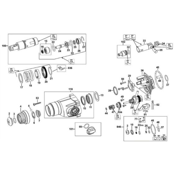 Intershaft Assembly for DeWalt D25143
