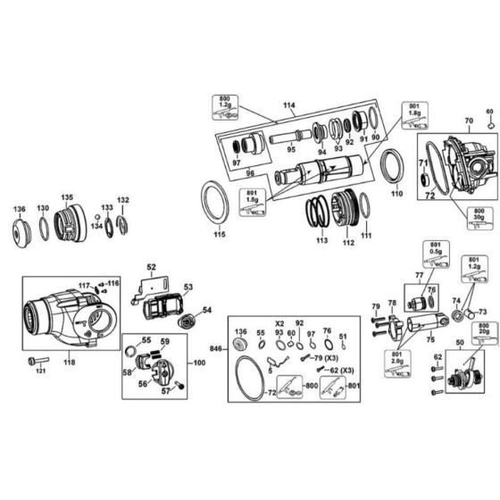 Piston Assembly for DeWalt D25213K
