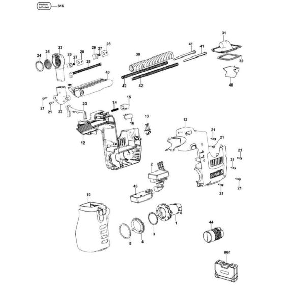 DeWalt D25300DH Main Assembly
