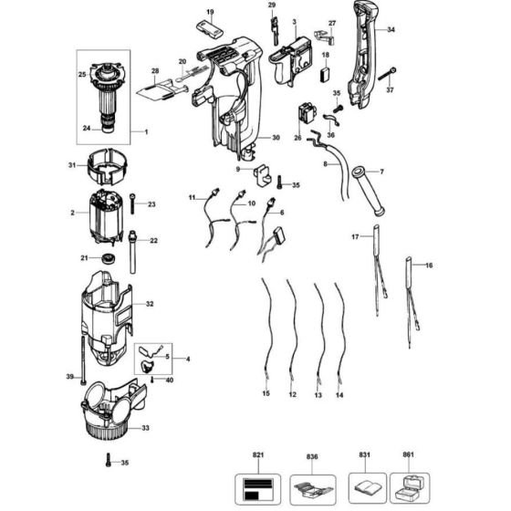 Main Assembly for DeWalt D25303K