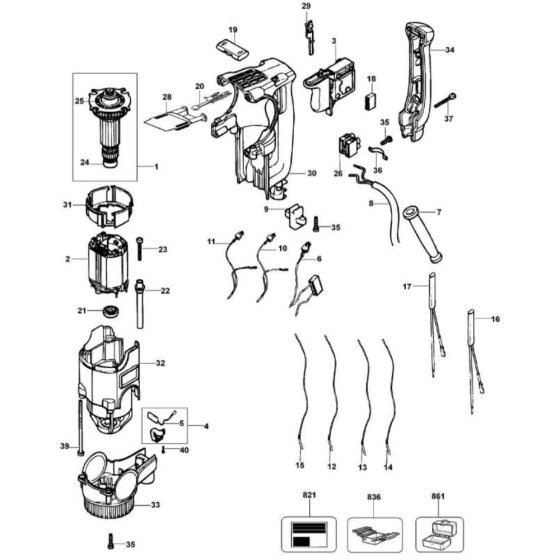 Main Assembly for DeWalt D25303K