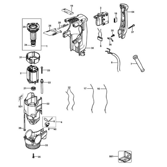 Main Assembly for DeWalt D25330K