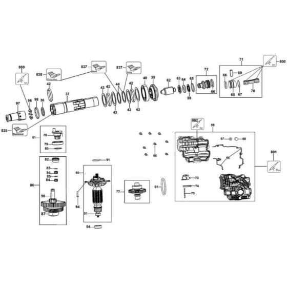 Field Assembly for DeWalt D25333K Hammer Drill