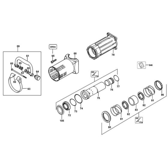 Handle Assembly for DeWalt D25902K