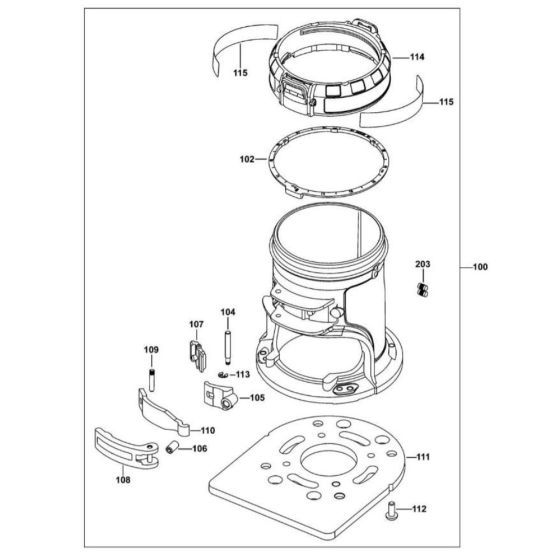 Base Assembly for DeWalt Router